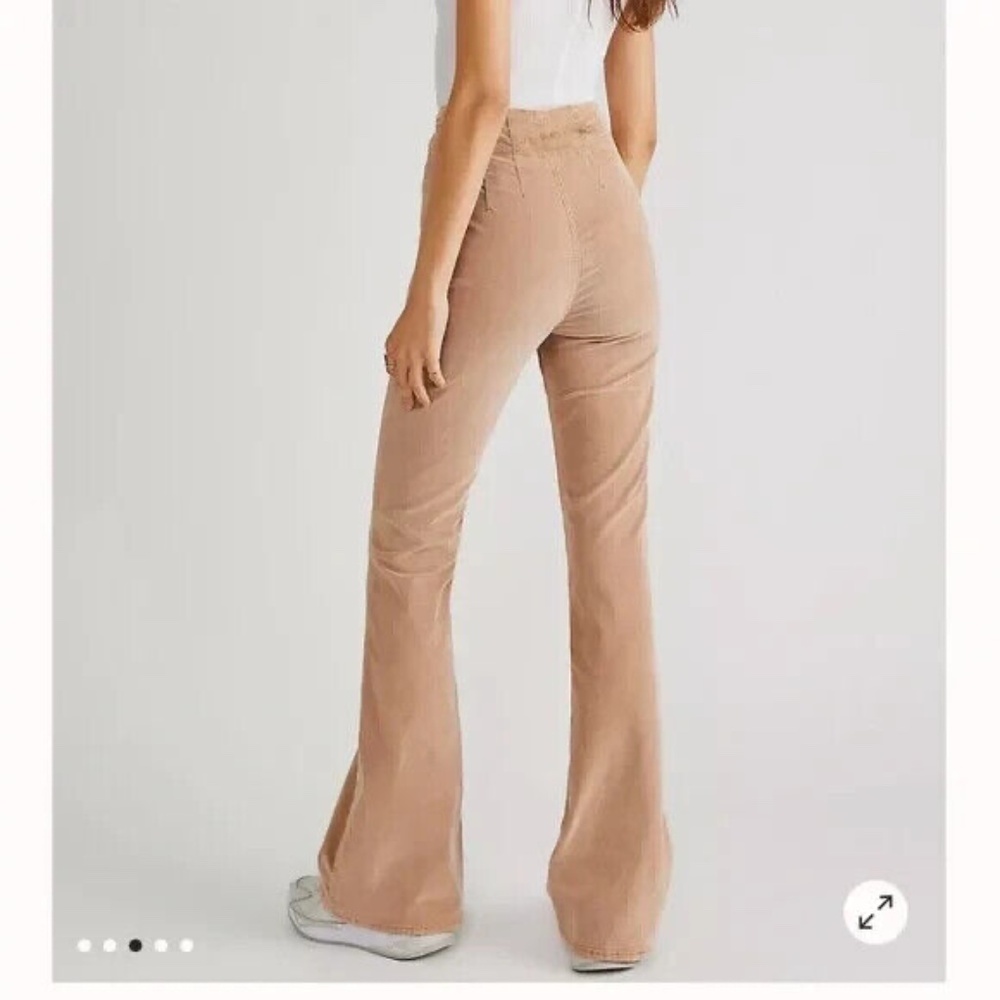 Free People Jayde Corduroy Flare High Waisted Pants - size 26 - Picture 4 of 6